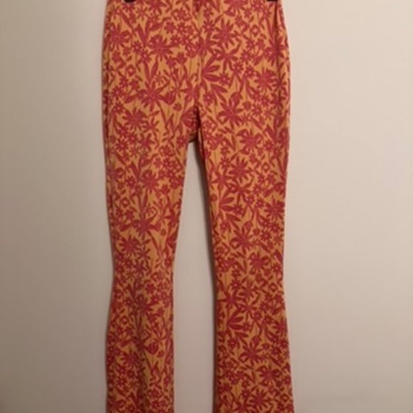 Zara pink and orange floral crop top two piece matching set - Picture 7 of 8